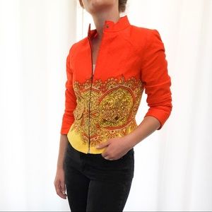 Anthracite Bright fitted moto blazer